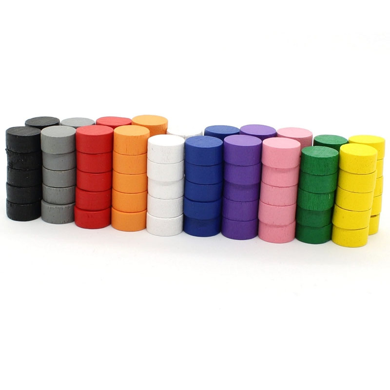 Board Game Sequence - 10MM Game Discs token 10/50/100/200/500PCS Houten