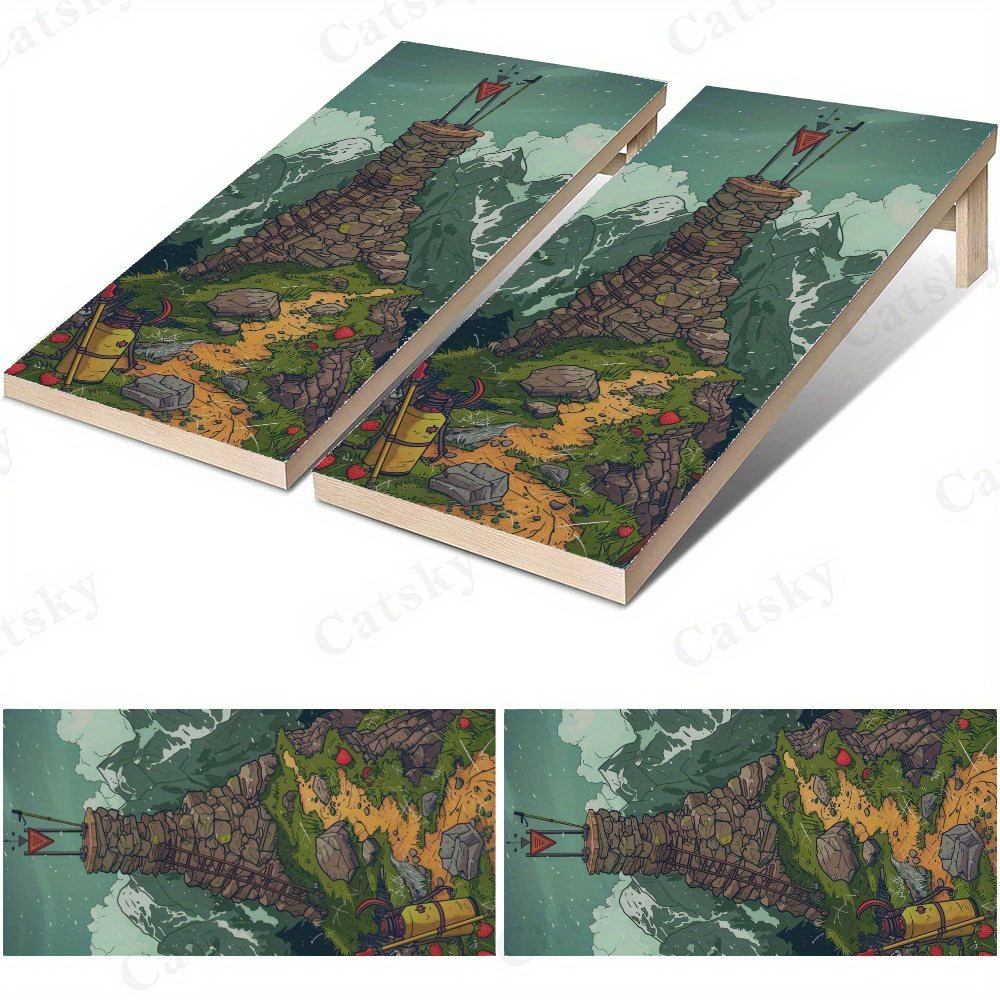 Board Game Wild Wild - Wild Tower waterdichte Cornhole Board vinylwraps,