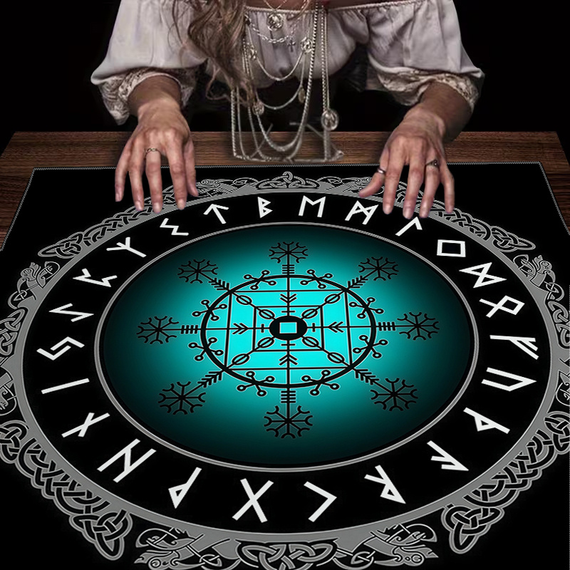 Board Game Vikings - VIKAMA Nordic Viking Compass Pattern Tarot-tafelkleed,