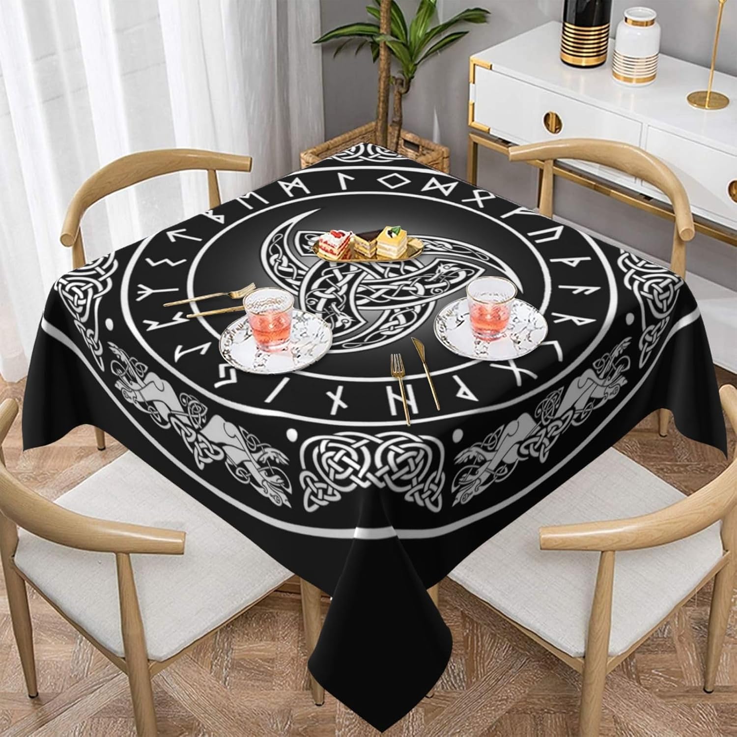 Board Game Vikings - Viking stijl rechthoek tafelkleed keuken eettafel