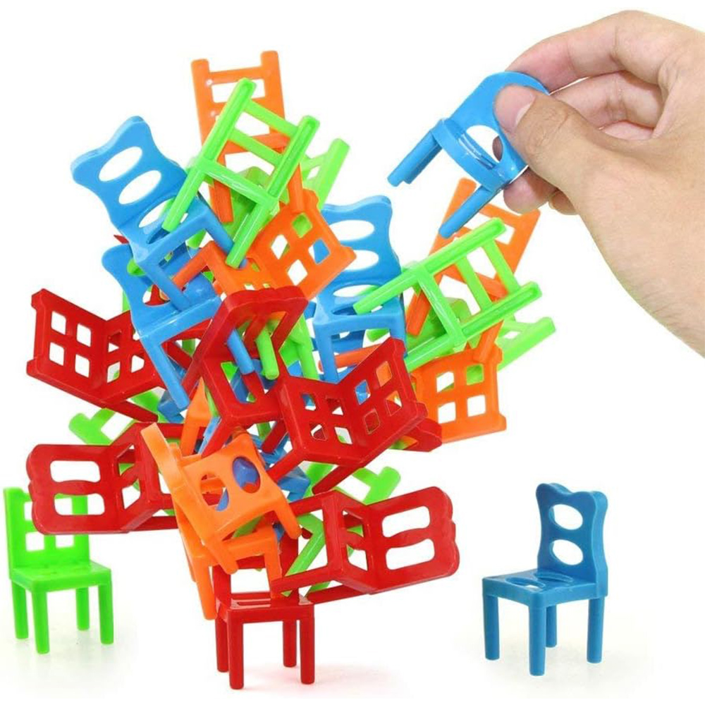 Board Game Saboteur - 18 stks/set Balansstoelen Bordspel Mini Stapelblokken