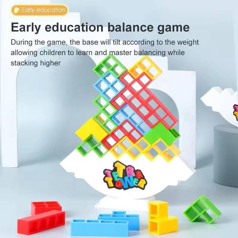 Tetris Tower Balancing Stapels - Board Game Saboteur recensie en prijs